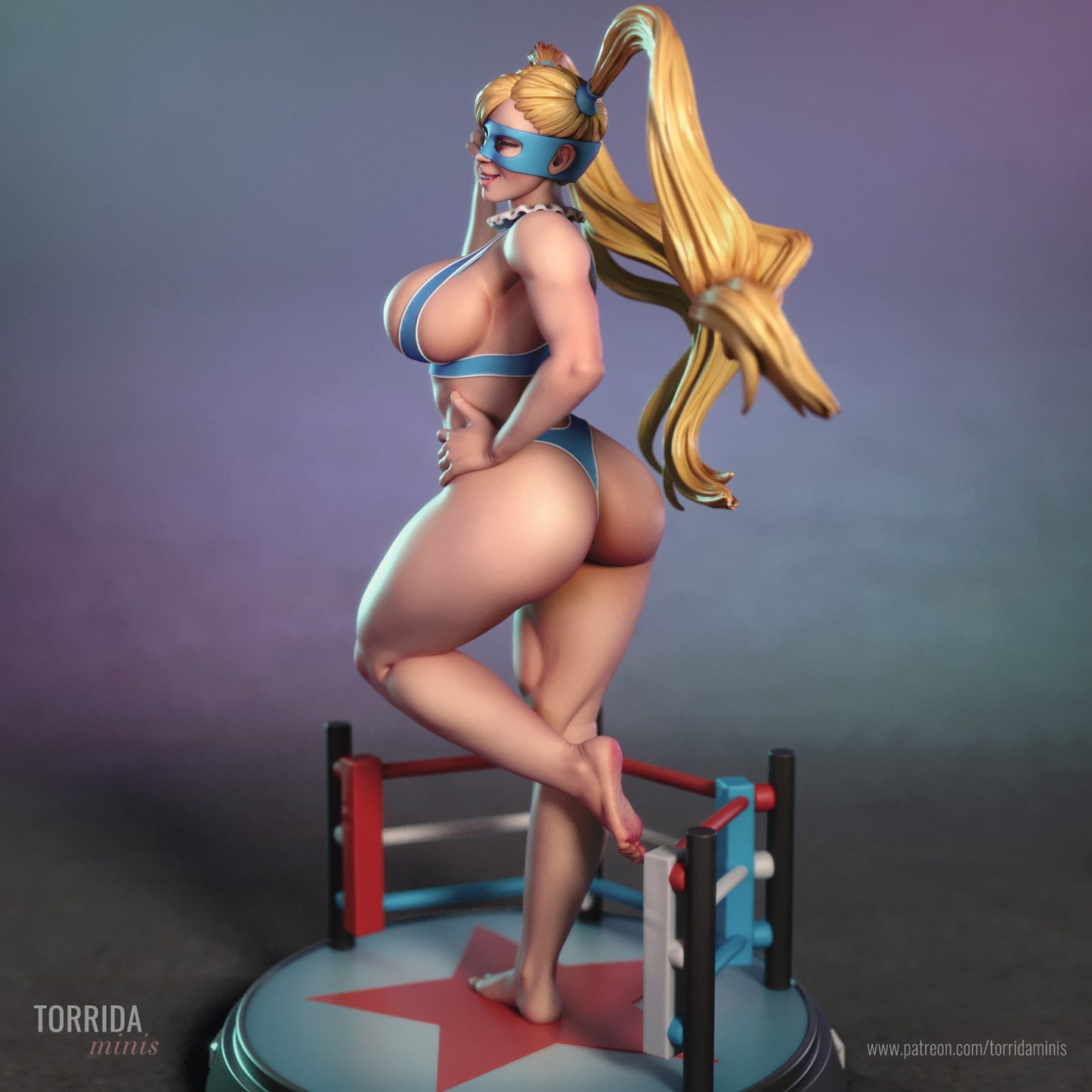 Rainbow Mika Sculpture (75mm to 500mm) - Unassembled/Unpainted/3D Print