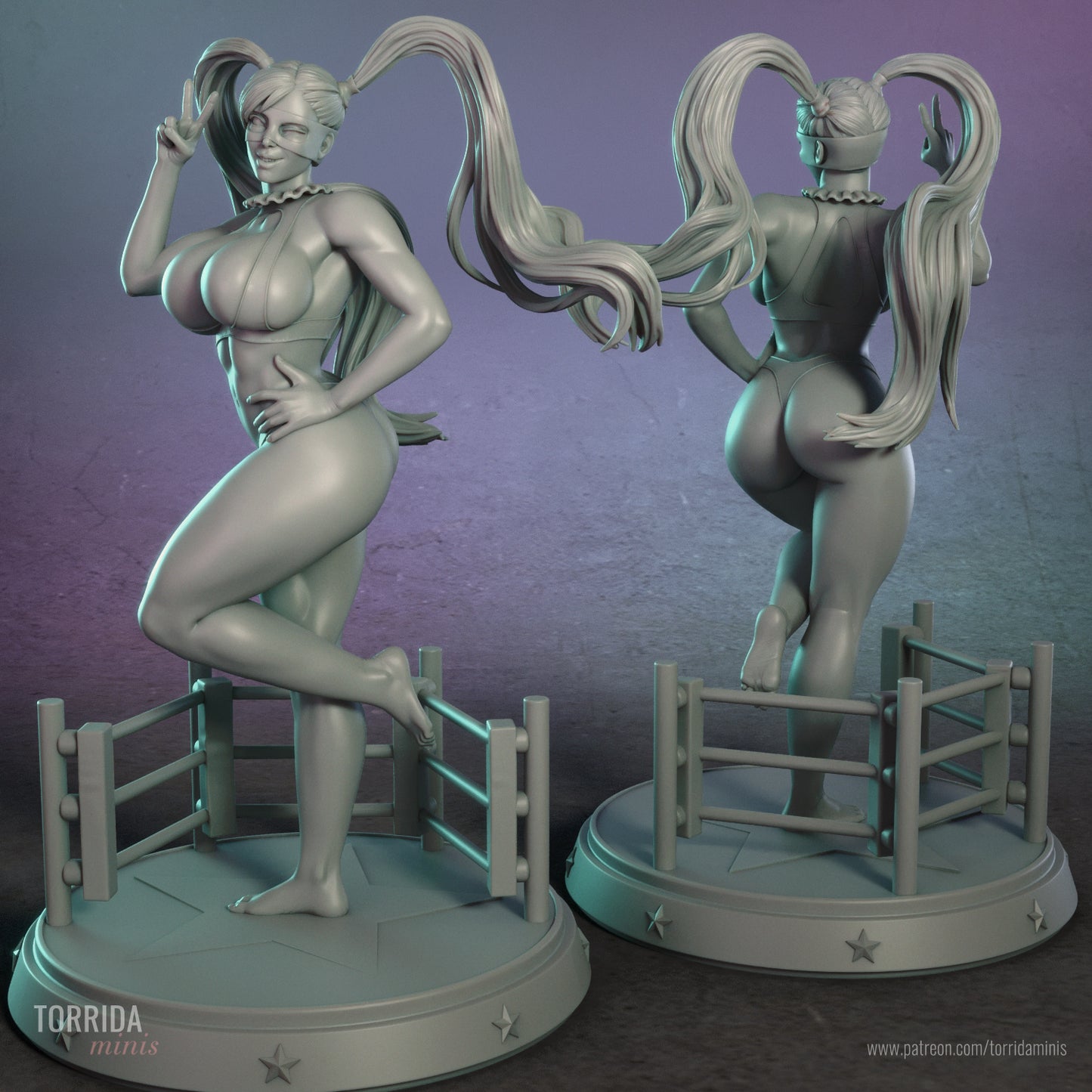 Rainbow Mika Sculpture (75mm to 500mm) - Unassembled/Unpainted/3D Print