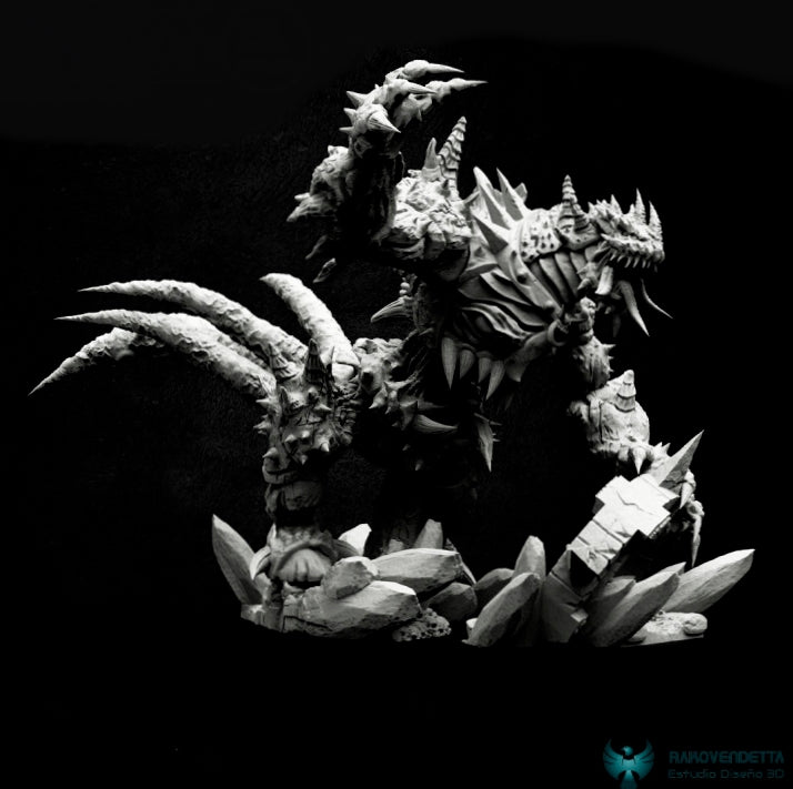 Raksaken of Destruction - Dungeons and Dragons - by Rakovendetta - Tabletop RPG Miniature - Roleplaying 3D Printed Fantasy Mini