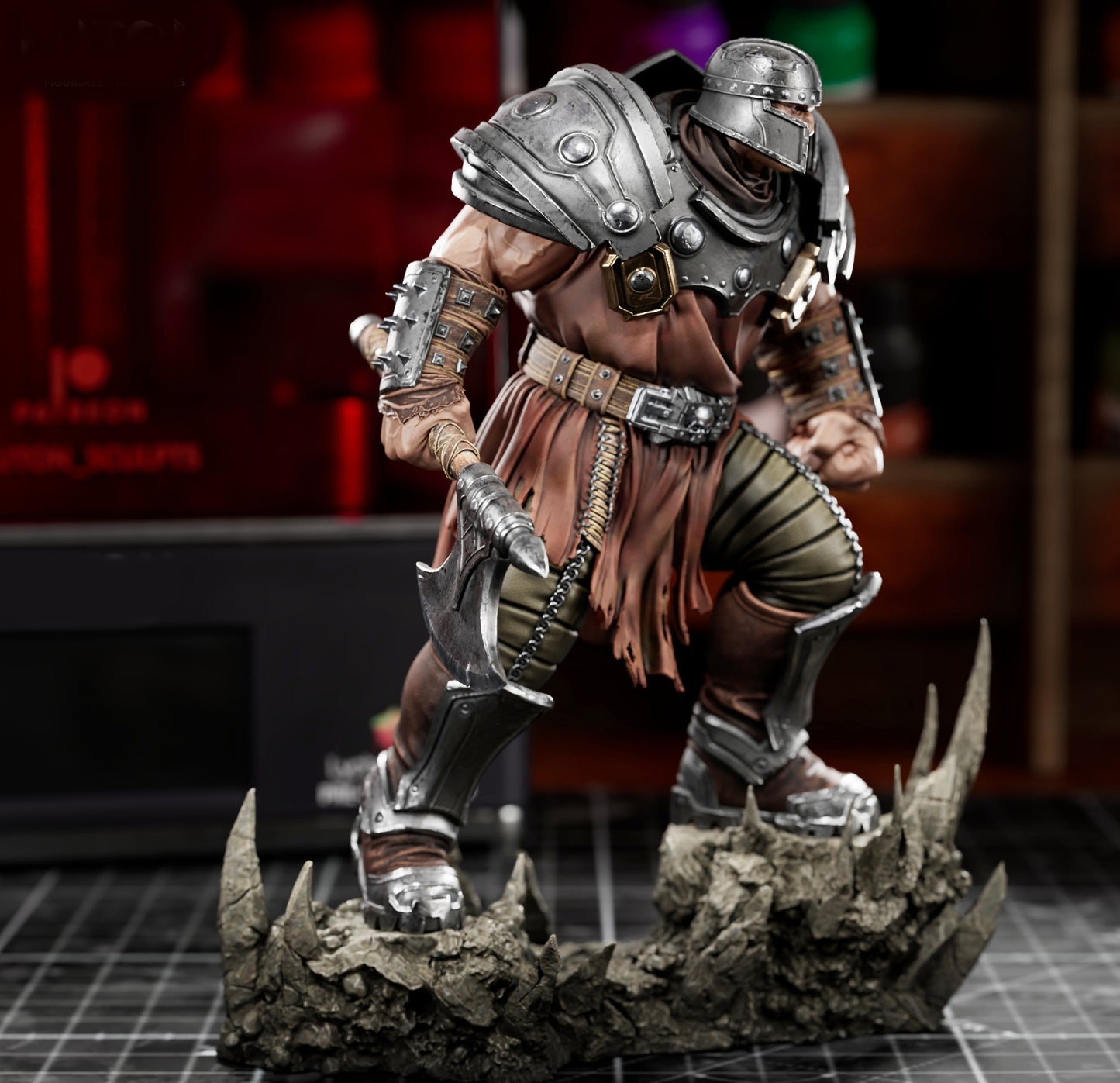 Ram Man Sculpture (75mm to 500mm) - Unassembled/Unpainted/3D Print