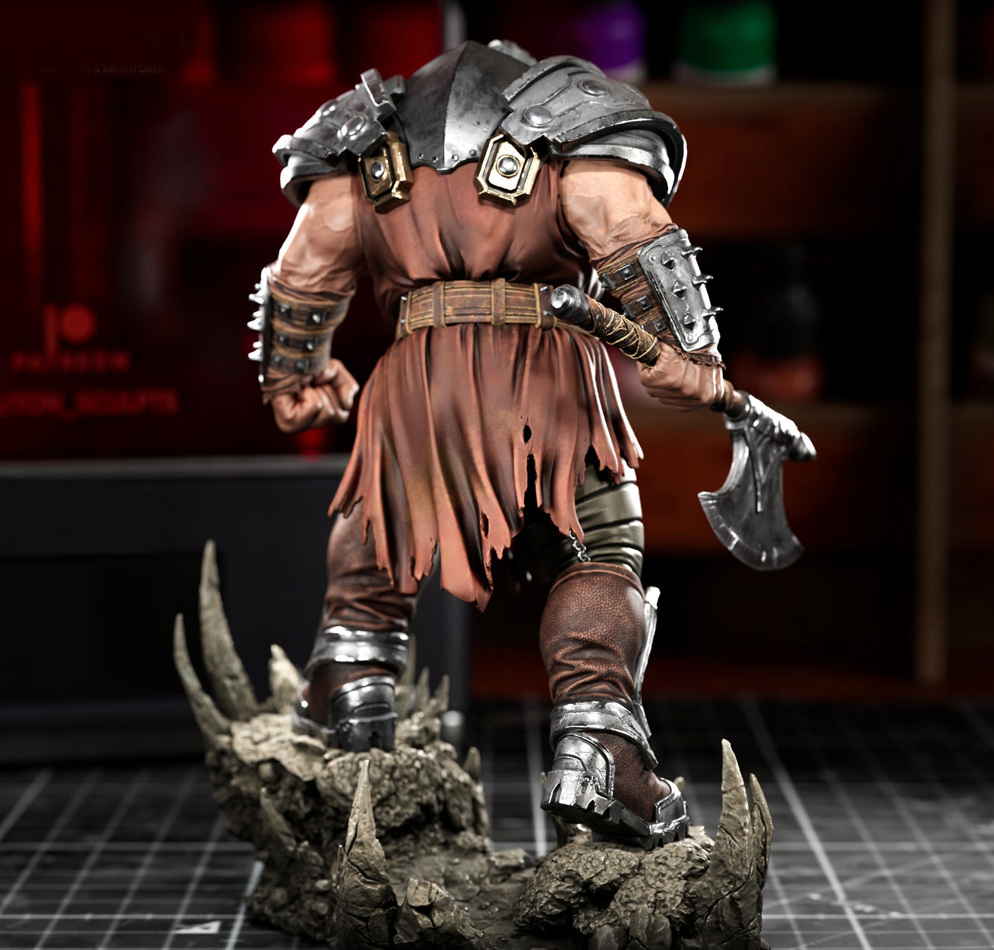 Ram Man Sculpture (75mm to 500mm) - Unassembled/Unpainted/3D Print