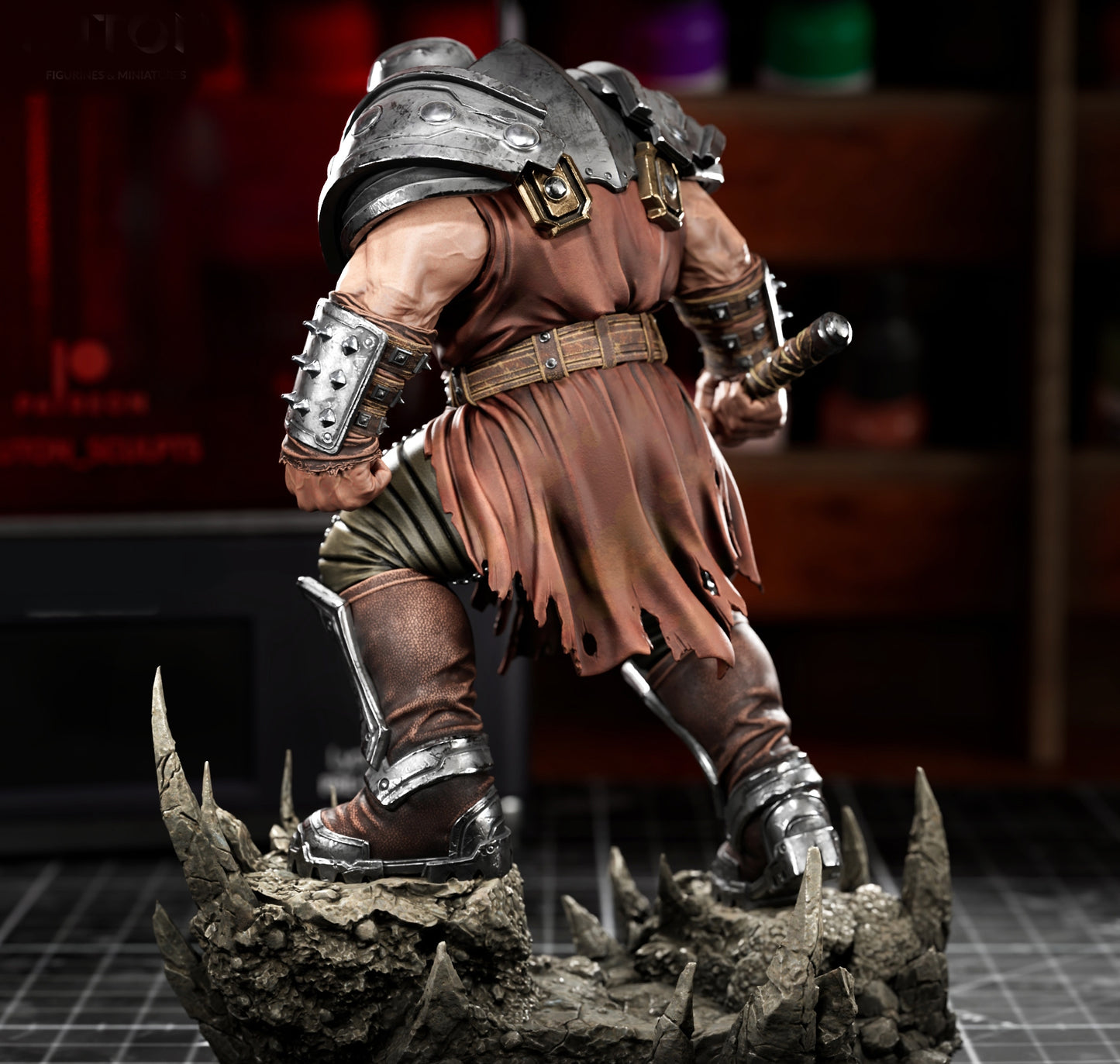 Ram Man Sculpture (75mm to 500mm) - Unassembled/Unpainted/3D Print