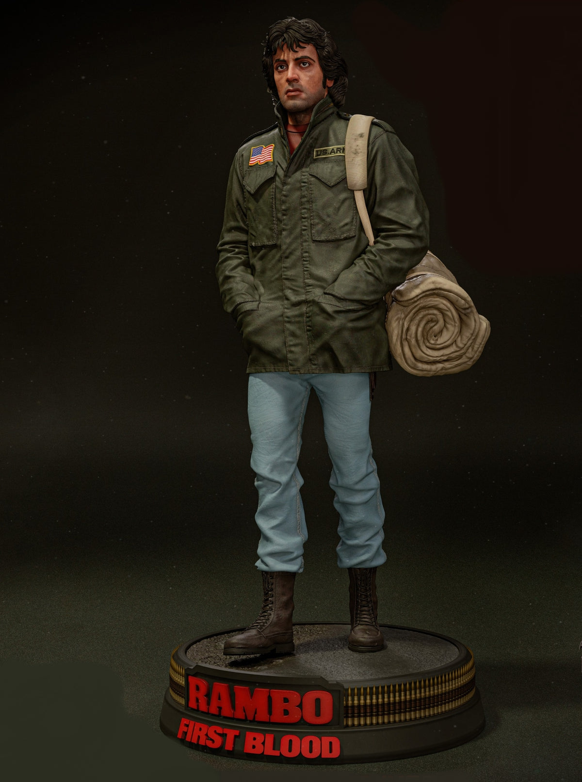 John Rambo Sculpture(75mm to 500mm) - Unassembled/Unpainted/3D Print