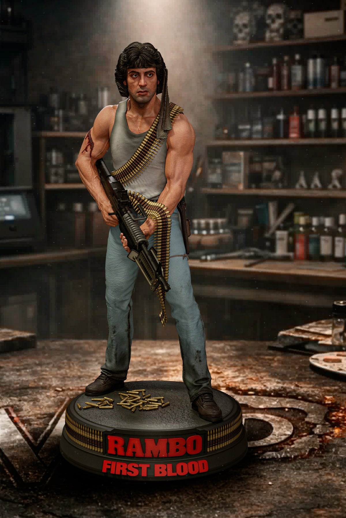 John Rambo V2 Sculpture(75mm to 500mm) - Unassembled/Unpainted/3D Print