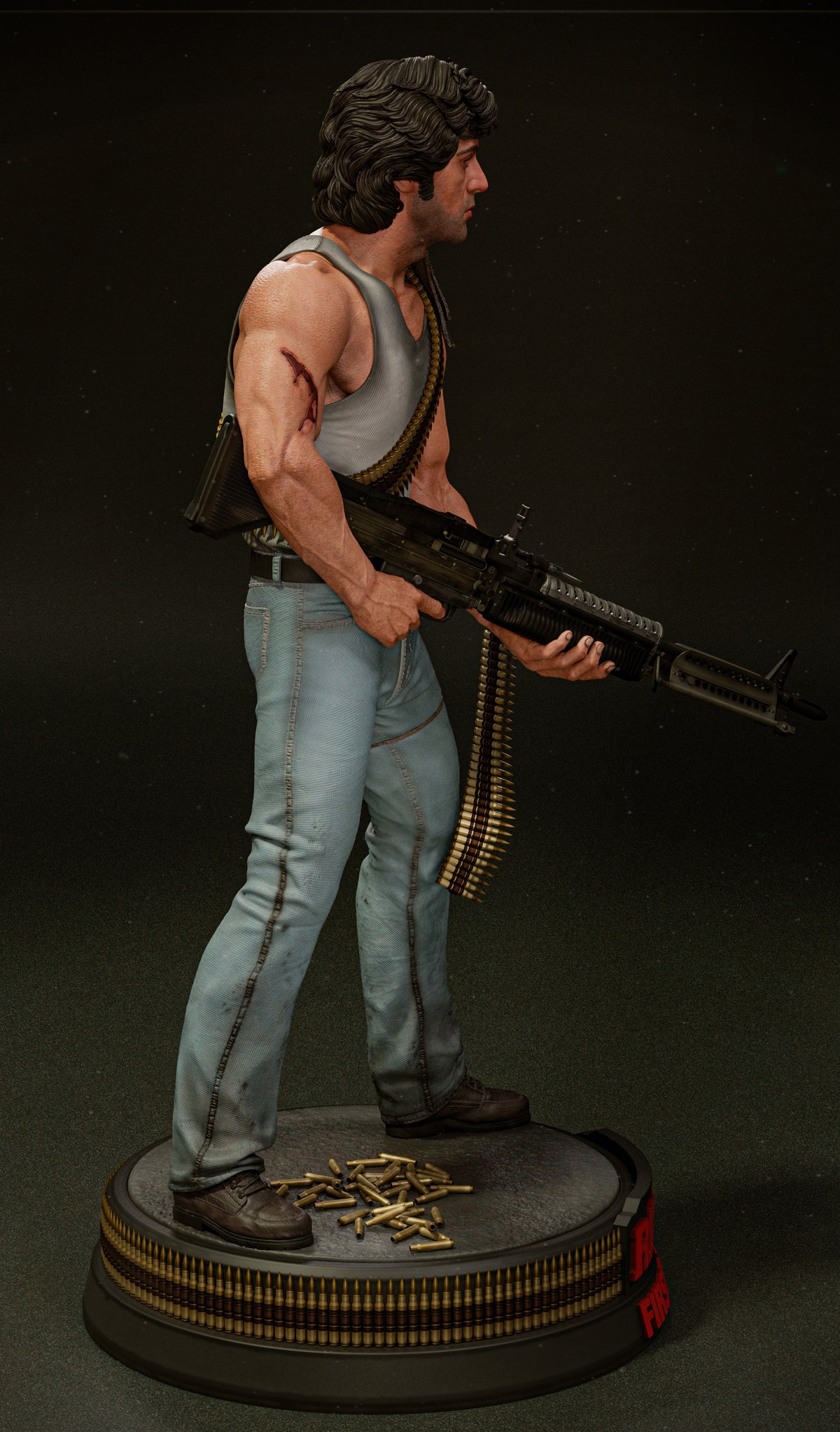 John Rambo V2 Sculpture(75mm to 500mm) - Unassembled/Unpainted/3D Print