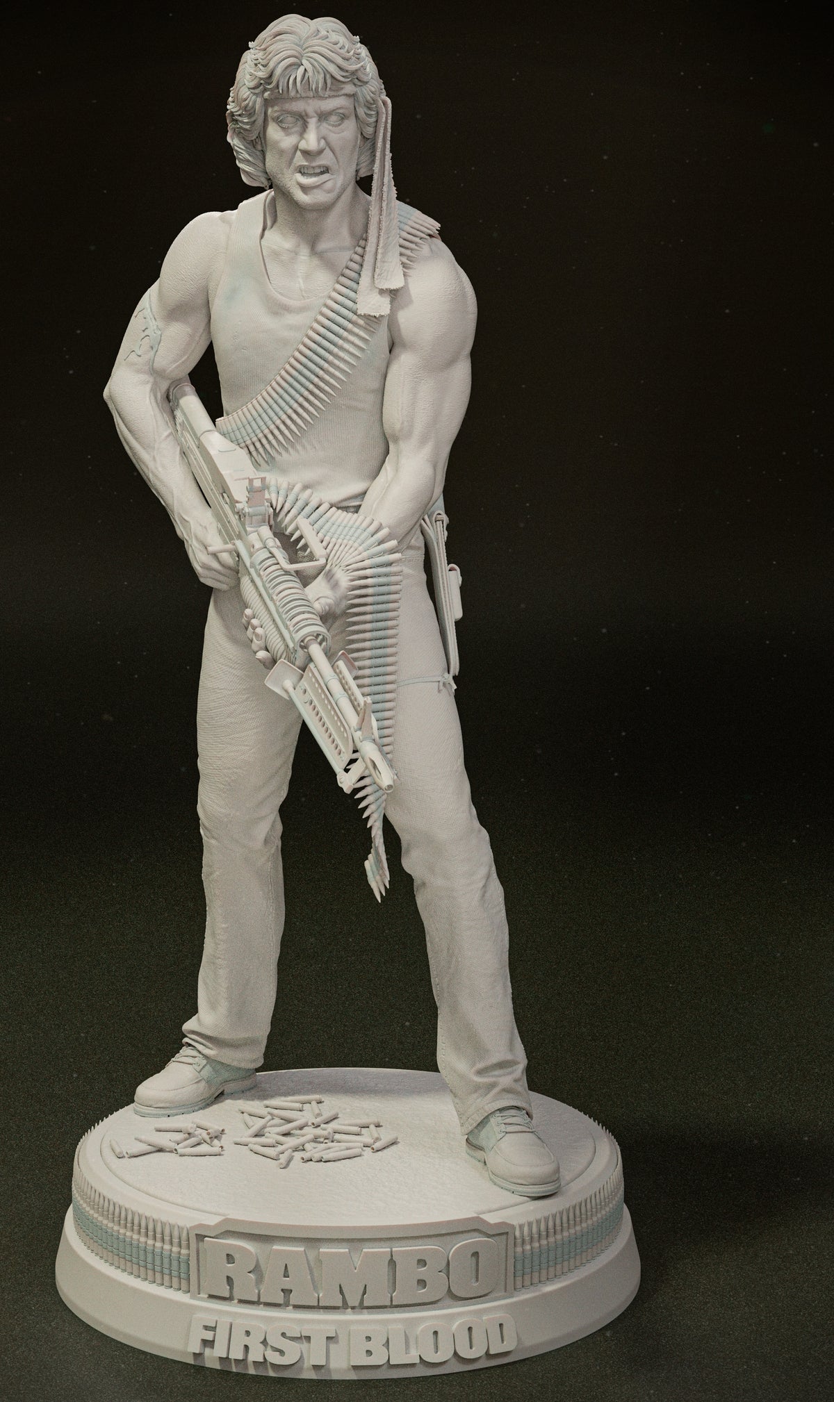 John Rambo V2 Sculpture(75mm to 500mm) - Unassembled/Unpainted/3D Print
