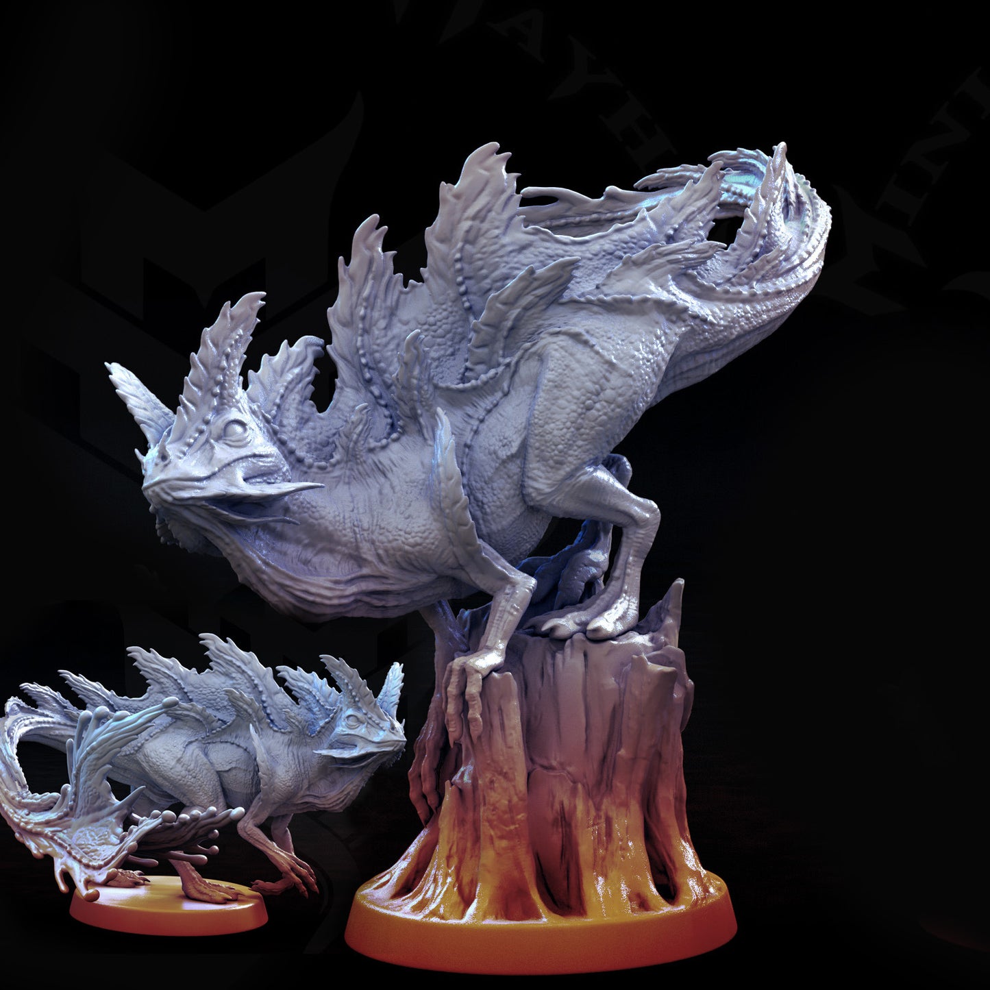 Raptor Hybrid Pose 1 - by Mini Monster Mayhem- Tabletop RPG Miniature - Roleplaying 3D Printed Fantasy Mini