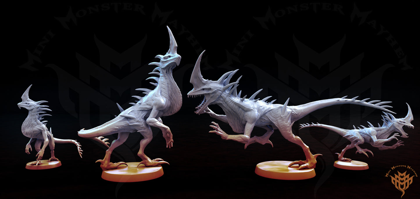 Raptor Hybrid - Pose 3 - by Mini Monster Mayhem- Tabletop RPG Miniature - Roleplaying 3D Printed Fantasy Mini