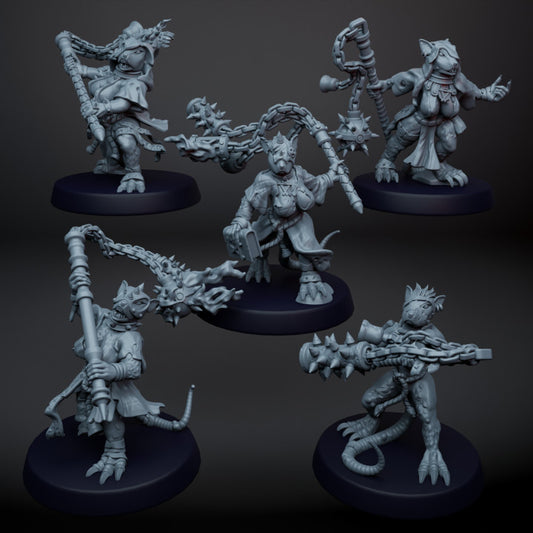 Abyssal Reapers - Void Knights - by Ratman Forge- Tabletop RPG Miniature - Roleplaying 3D Printed Fantasy Mini