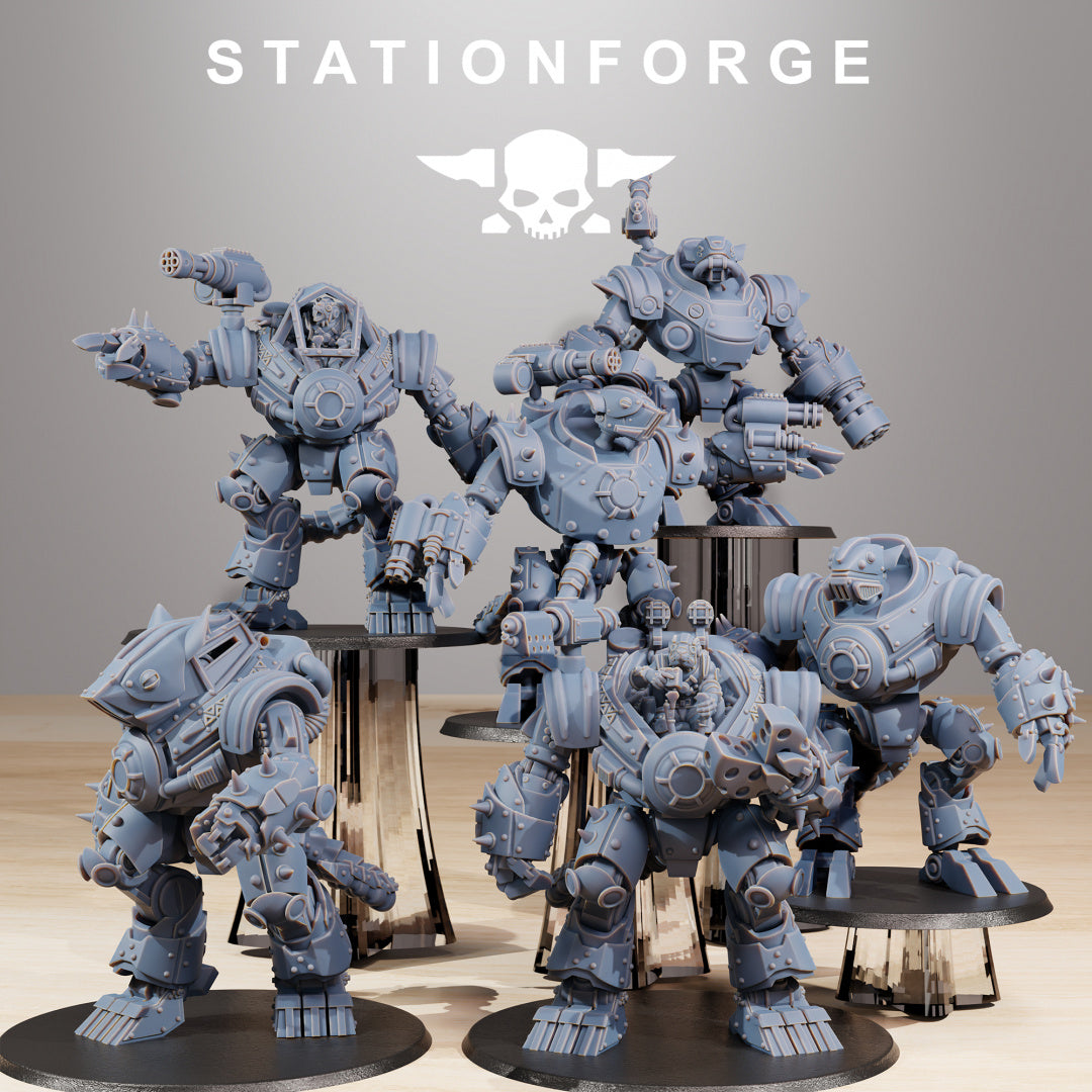 Raticus Clankers - Compatible with Warhammer 40K - by Station Forge - Tabletop RPG Miniature - Roleplaying 3D Printed Fantasy Mini