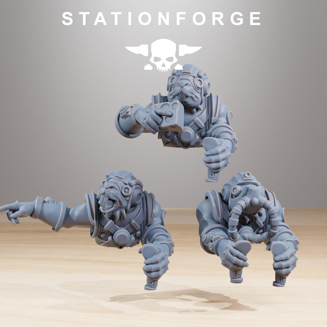 Raticus Clankers - Compatible with Warhammer 40K - by Station Forge - Tabletop RPG Miniature - Roleplaying 3D Printed Fantasy Mini