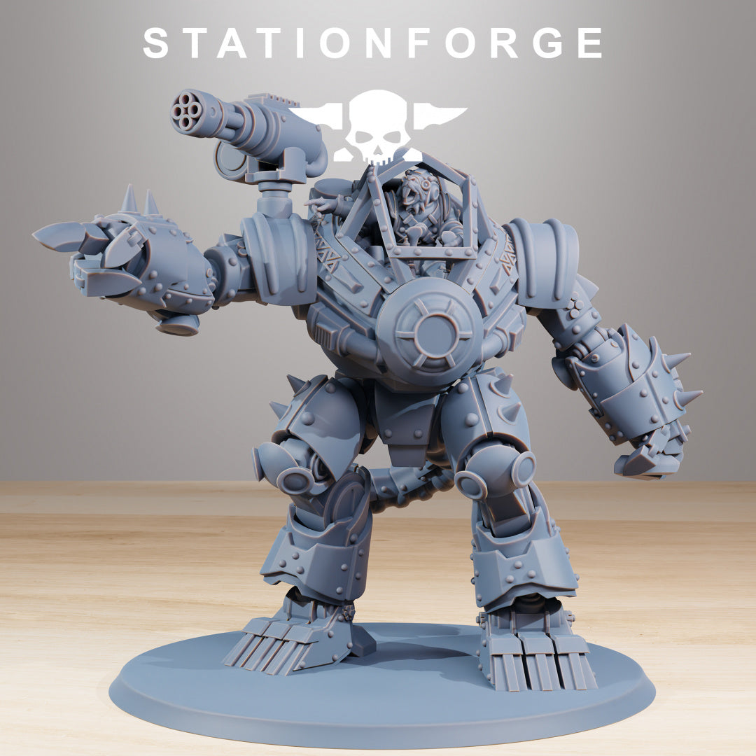 Raticus Clankers - Compatible with Warhammer 40K - by Station Forge - Tabletop RPG Miniature - Roleplaying 3D Printed Fantasy Mini