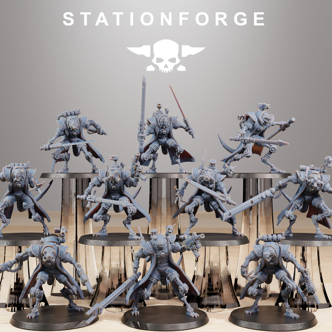 Raticus Curdsters - Compatible with Warhammer 40K - by Station Forge - Tabletop RPG Miniature - Roleplaying 3D Printed Fantasy Mini