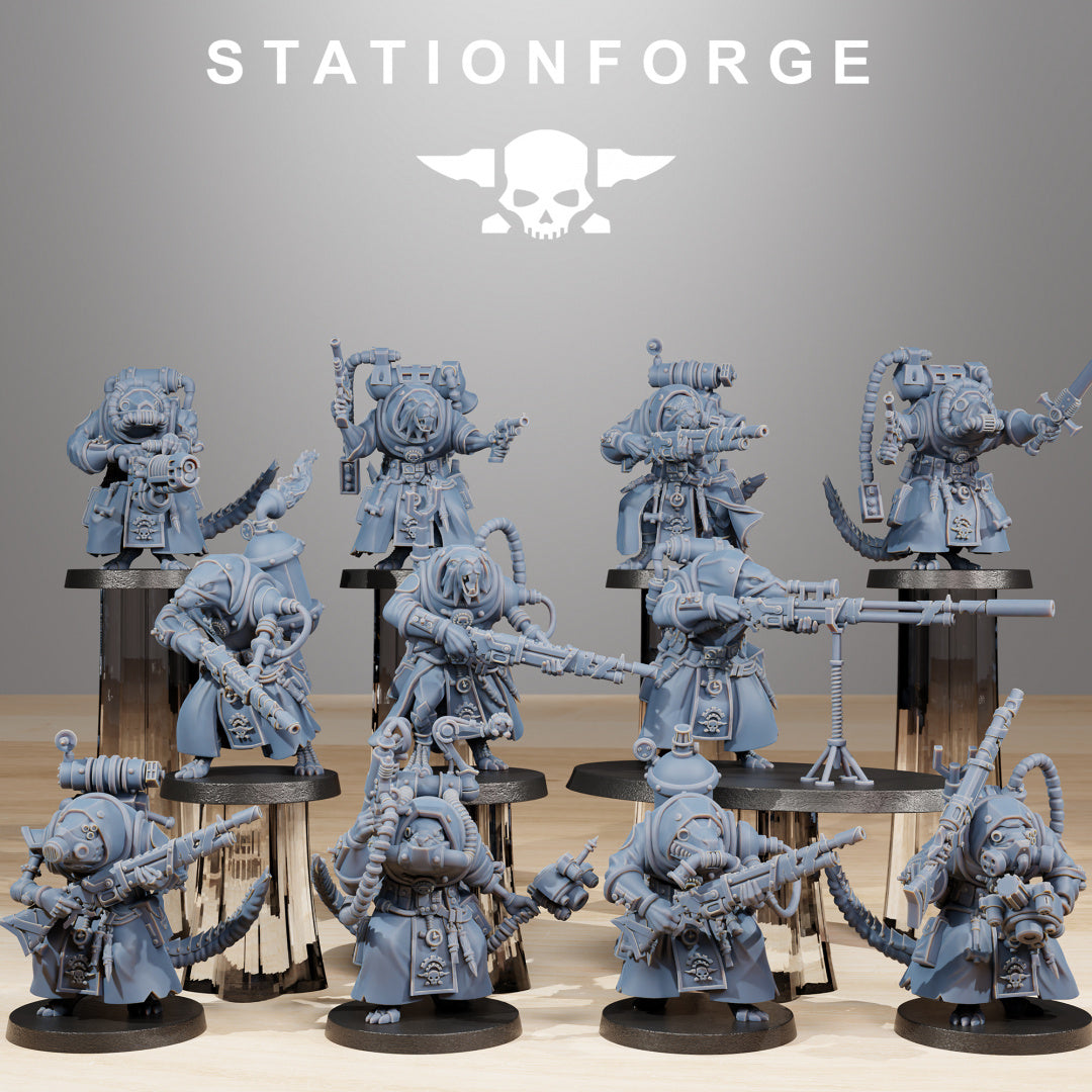 Raticus Grunts - Compatible with Warhammer 40K - by Station Forge - Tabletop RPG Miniature - Roleplaying 3D Printed Fantasy Mini