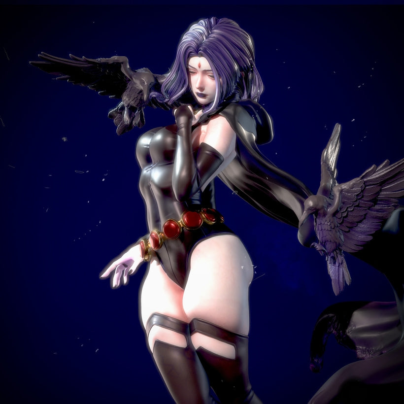 Raven Sculpture (75mm to 500mm) - Unassembled/Unpainted/3D Print