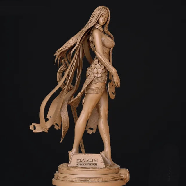 Raven Sculpture (75mm to 500mm) - Unassembled/Unpainted/3D Print