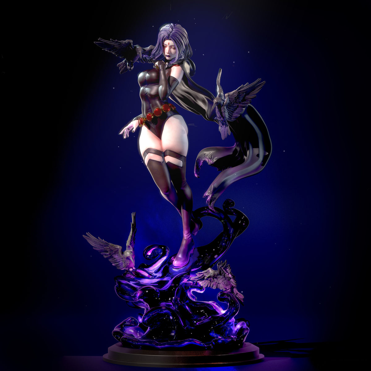 Raven SFW/NSFW Sculpture(75mm to 500mm) - Unassembled/Unpainted/3D Print