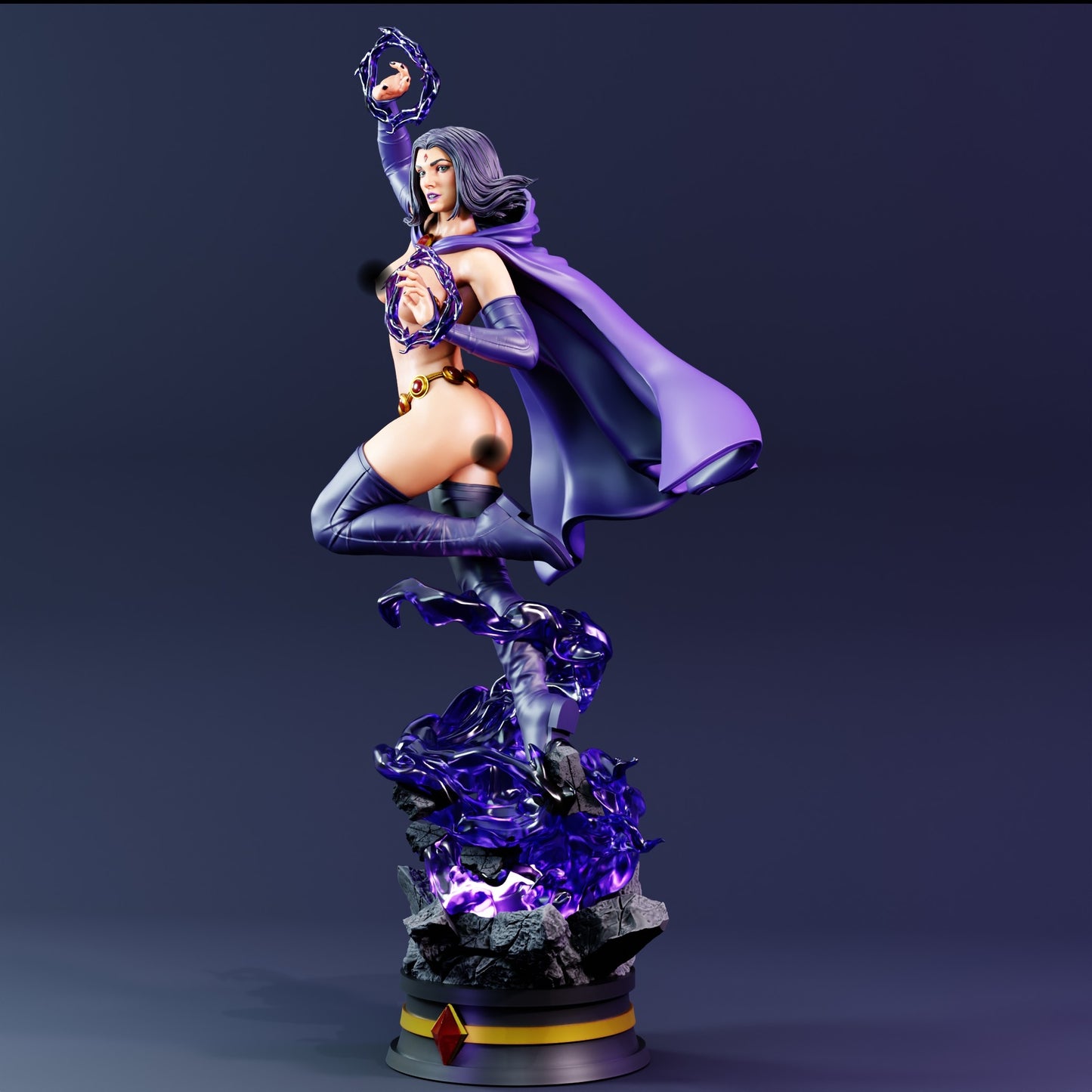 Raven SFW/NSFW Sculpture (75mm to 500mm) Teen Titans - Unassembled/Unpainted/3D Print