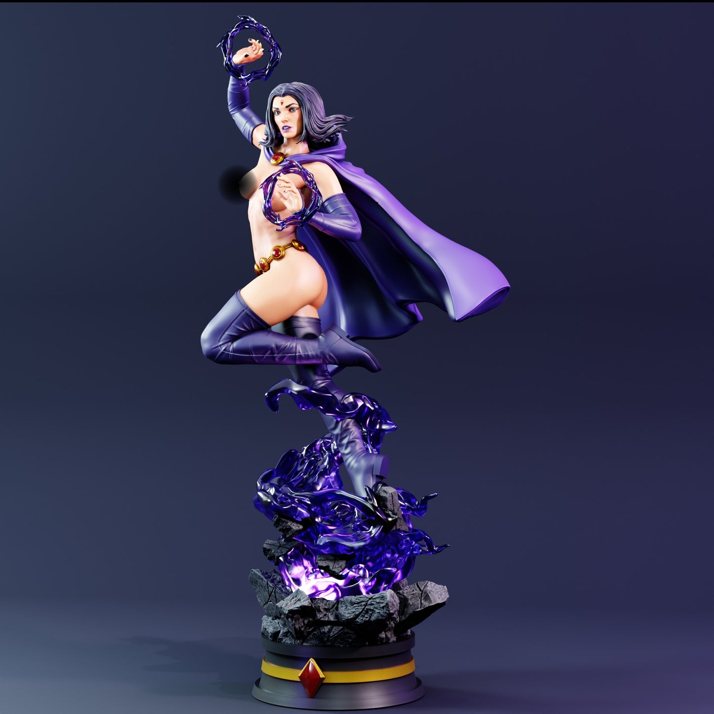 Raven SFW/NSFW Sculpture (75mm to 500mm) Teen Titans - Unassembled/Unpainted/3D Print