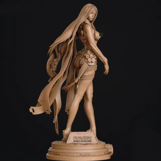 Raven NSFW Sculpture (75mm to 500mm) - Unassembled/Unpainted/3D Print