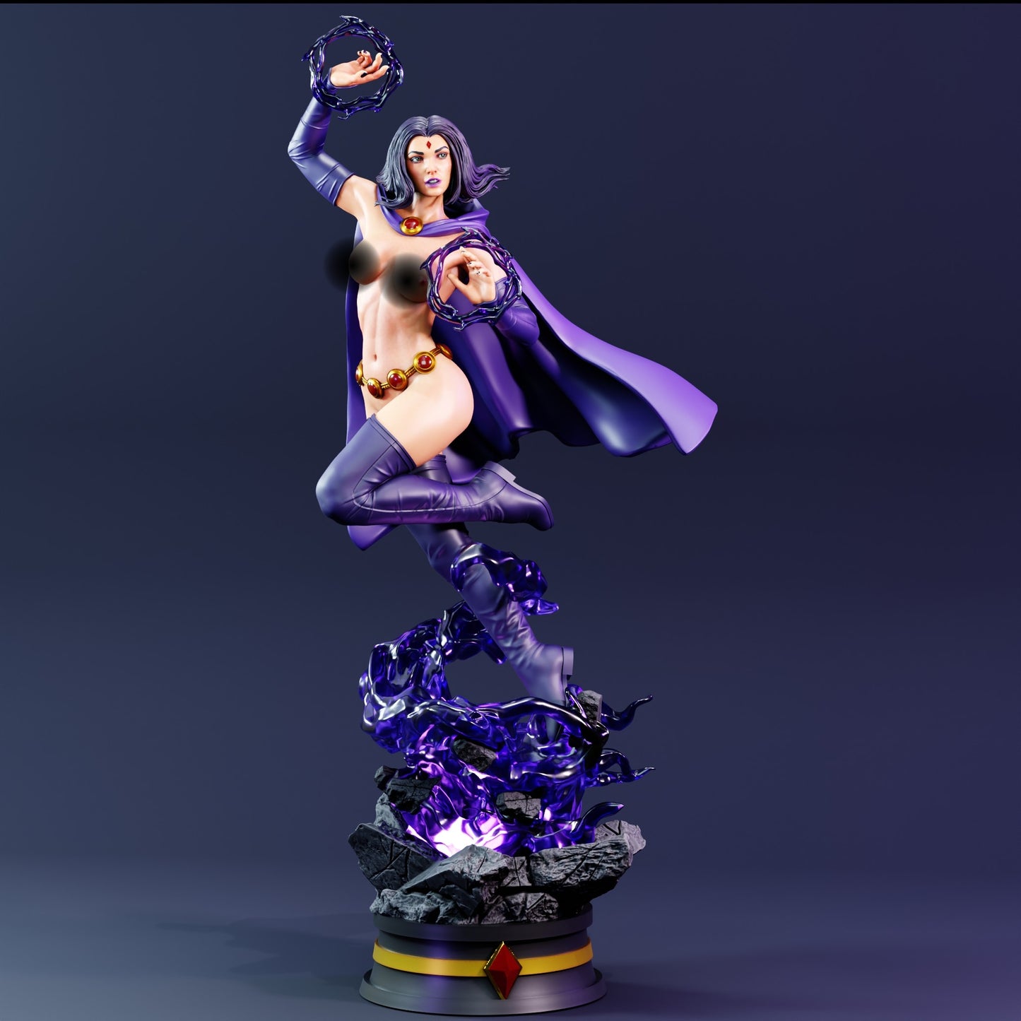 Raven SFW/NSFW Sculpture (75mm to 500mm) Teen Titans - Unassembled/Unpainted/3D Print