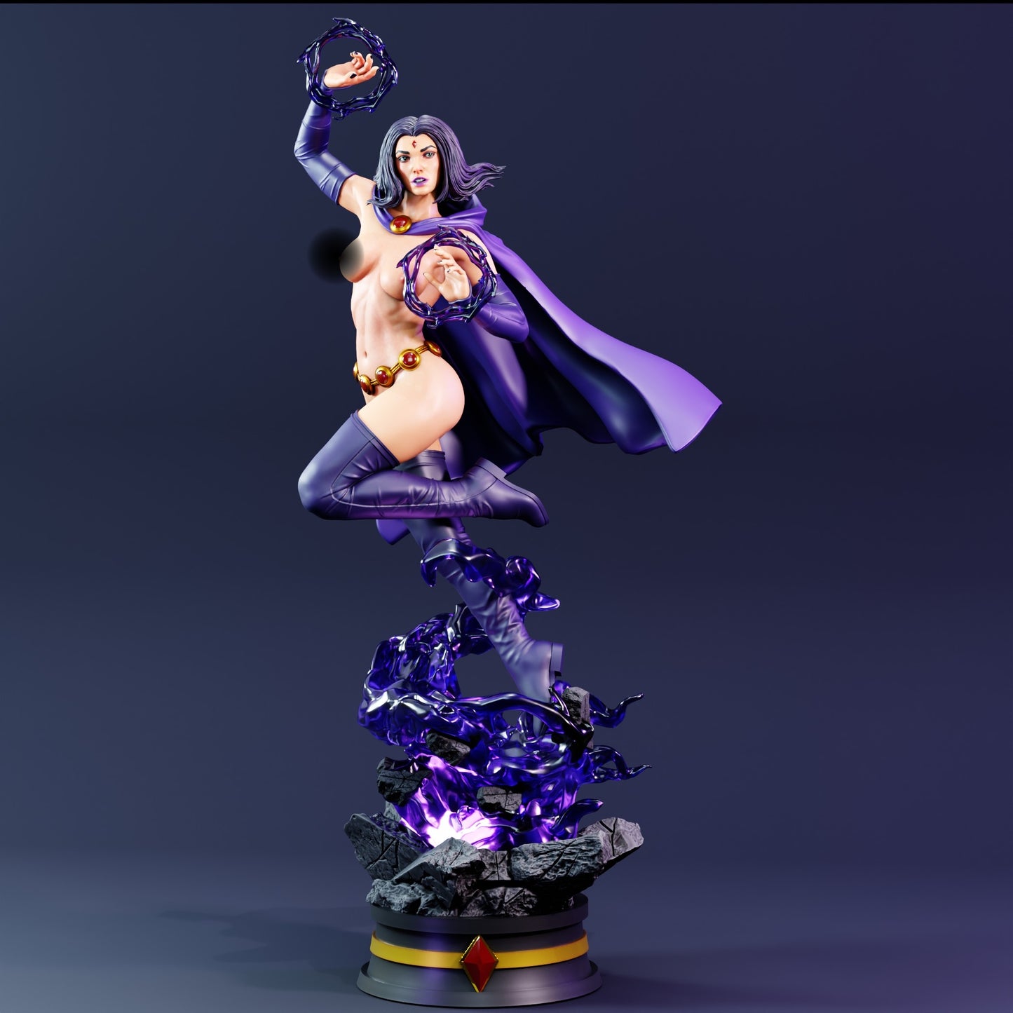 Raven SFW/NSFW Sculpture (75mm to 500mm) Teen Titans - Unassembled/Unpainted/3D Print