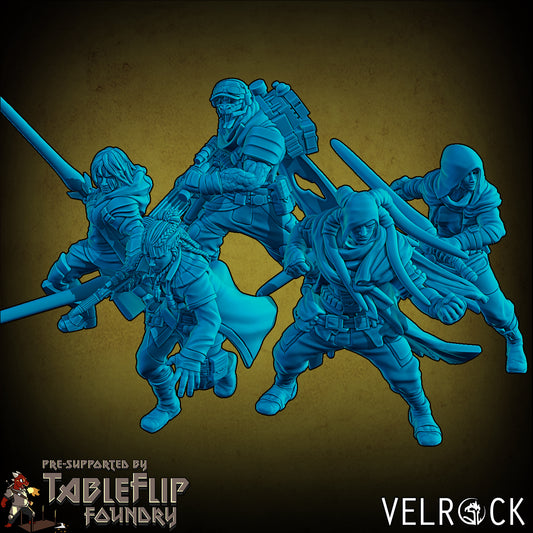 Rebel Mercenaries - by Verlock - Tabletop RPG Miniature - Roleplaying 3D Printed Fantasy Mini