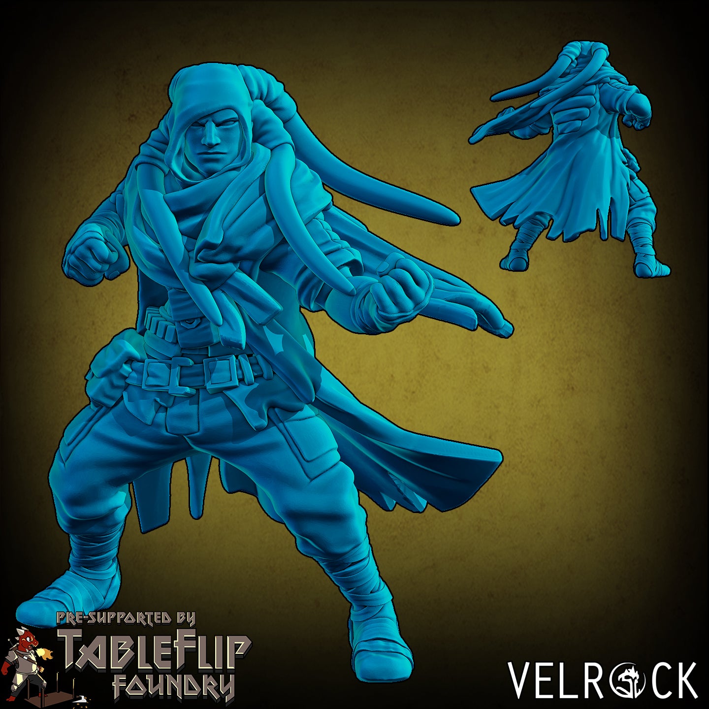 Rebel Mercenaries - by Verlock - Tabletop RPG Miniature - Roleplaying 3D Printed Fantasy Mini