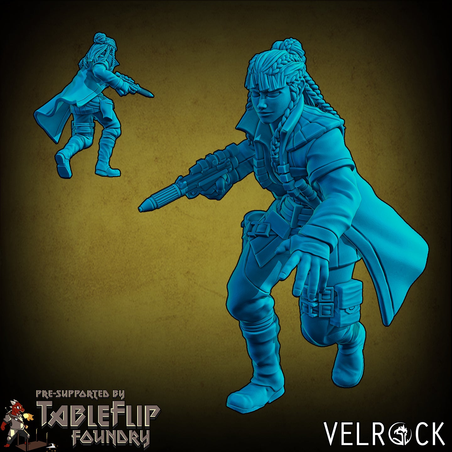 Rebel Mercenaries - by Verlock - Tabletop RPG Miniature - Roleplaying 3D Printed Fantasy Mini