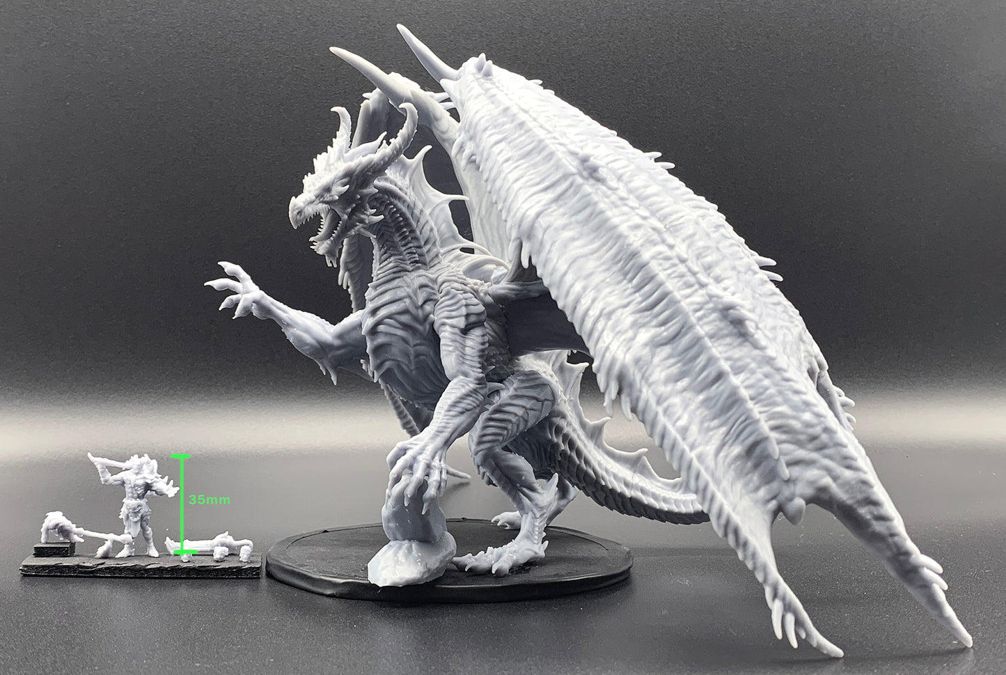 Red Dragon - by Mini Monster Mayhem- Tabletop RPG Miniature - Roleplaying 3D Printed Fantasy Mini