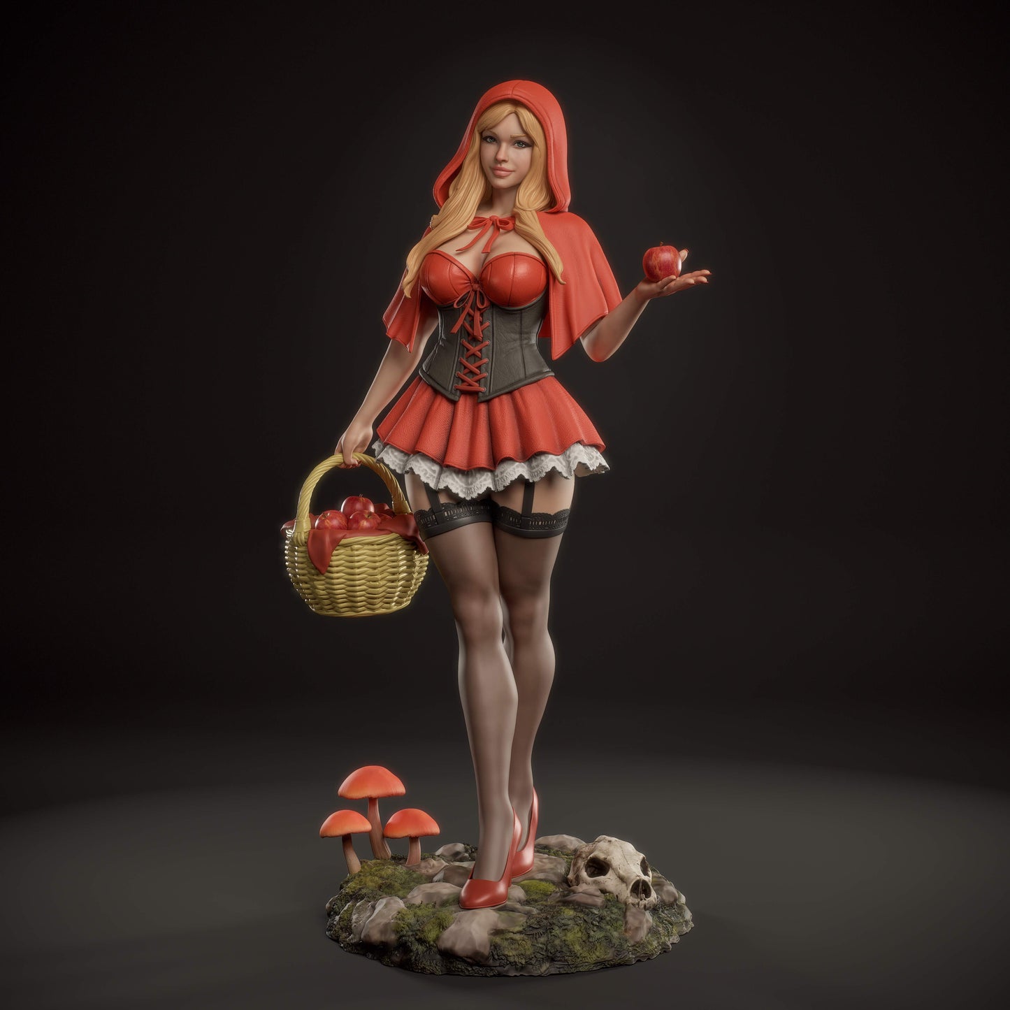 Red Riding Hood Sculpture (75mm to 500mm) - Unassembled/Unpainted/3D Print