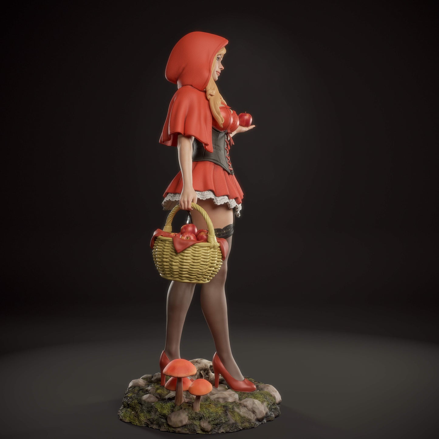 Red Riding Hood Sculpture (75mm to 500mm) - Unassembled/Unpainted/3D Print