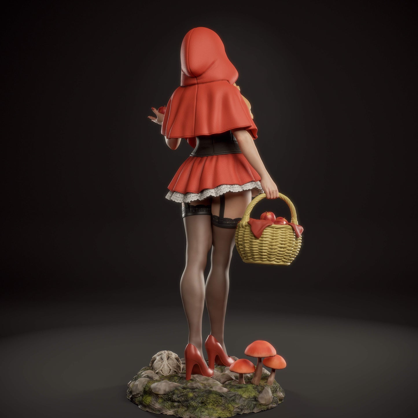 Red Riding Hood Sculpture (75mm to 500mm) - Unassembled/Unpainted/3D Print