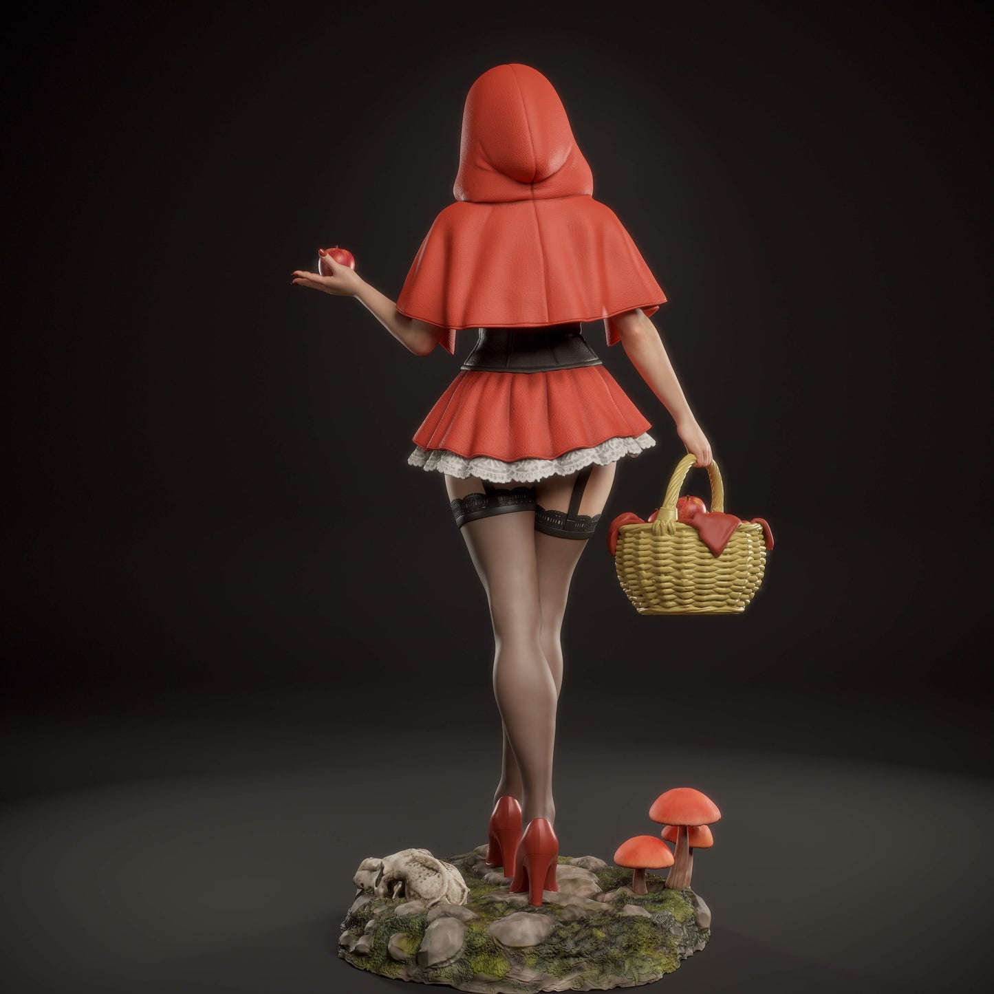 Red Riding Hood Sculpture (75mm to 500mm) - Unassembled/Unpainted/3D Print