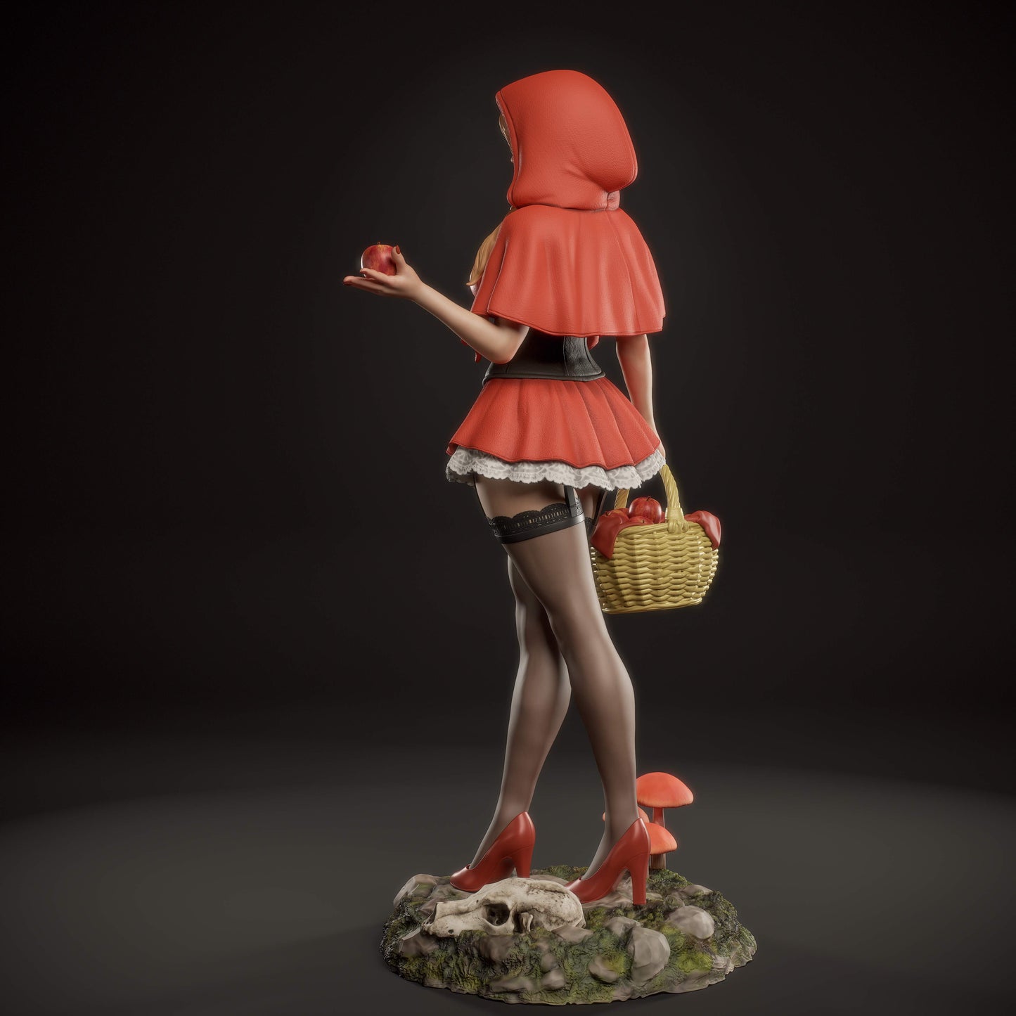 Red Riding Hood Sculpture (75mm to 500mm) - Unassembled/Unpainted/3D Print