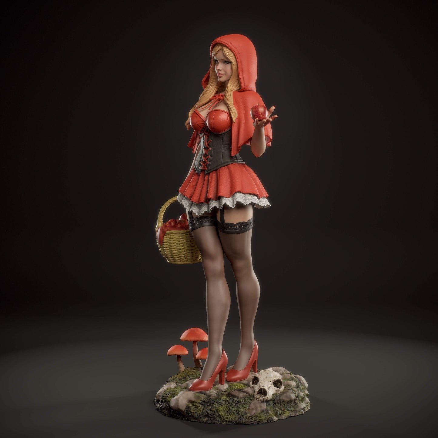 Red Riding Hood Sculpture (75mm to 500mm) - Unassembled/Unpainted/3D Print