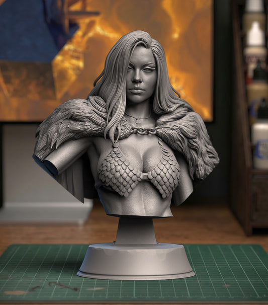 Red Sonja Bust SFW/NSFW (75mm to 300mm) Unassembled/Unpainted/3D Print