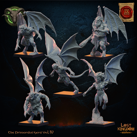 Herd Gargoyles (x5) - Primordial Herd - TTRPG - Wargaming - Dungeons and Dragons