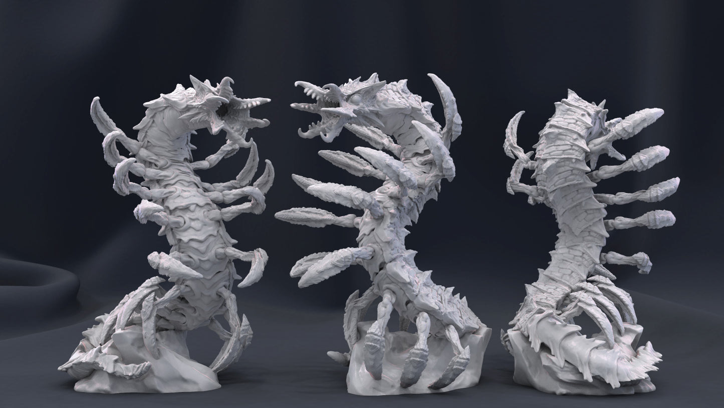 Young Remorhaz-Worm/Centipede Monster - by Mini Monster Mayhem- Tabletop RPG Miniature - Roleplaying 3D Printed Fantasy Mini