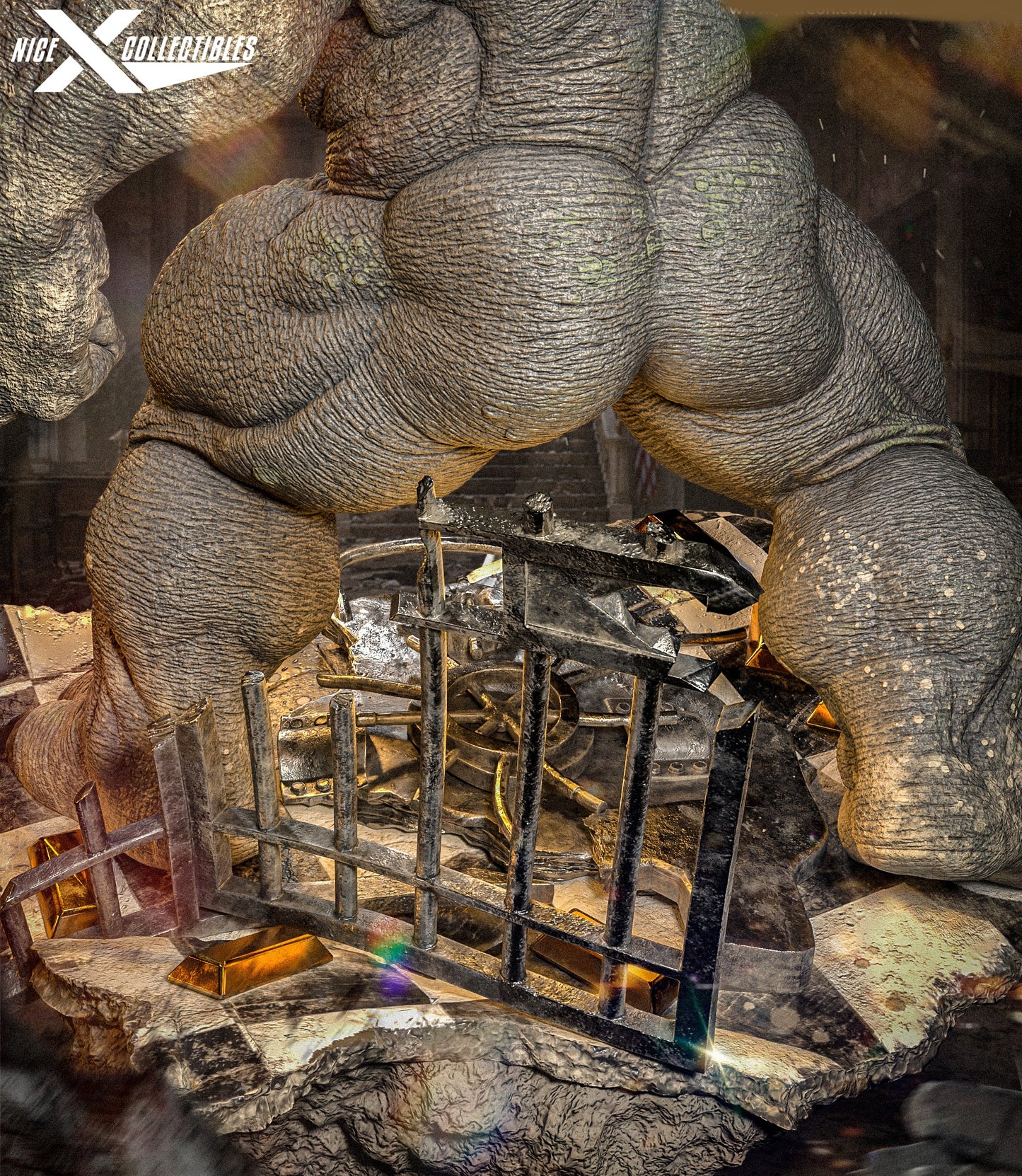 Rhino Sculpture (75mm to 500mm) - Unassembled/Unpainted/3D Print