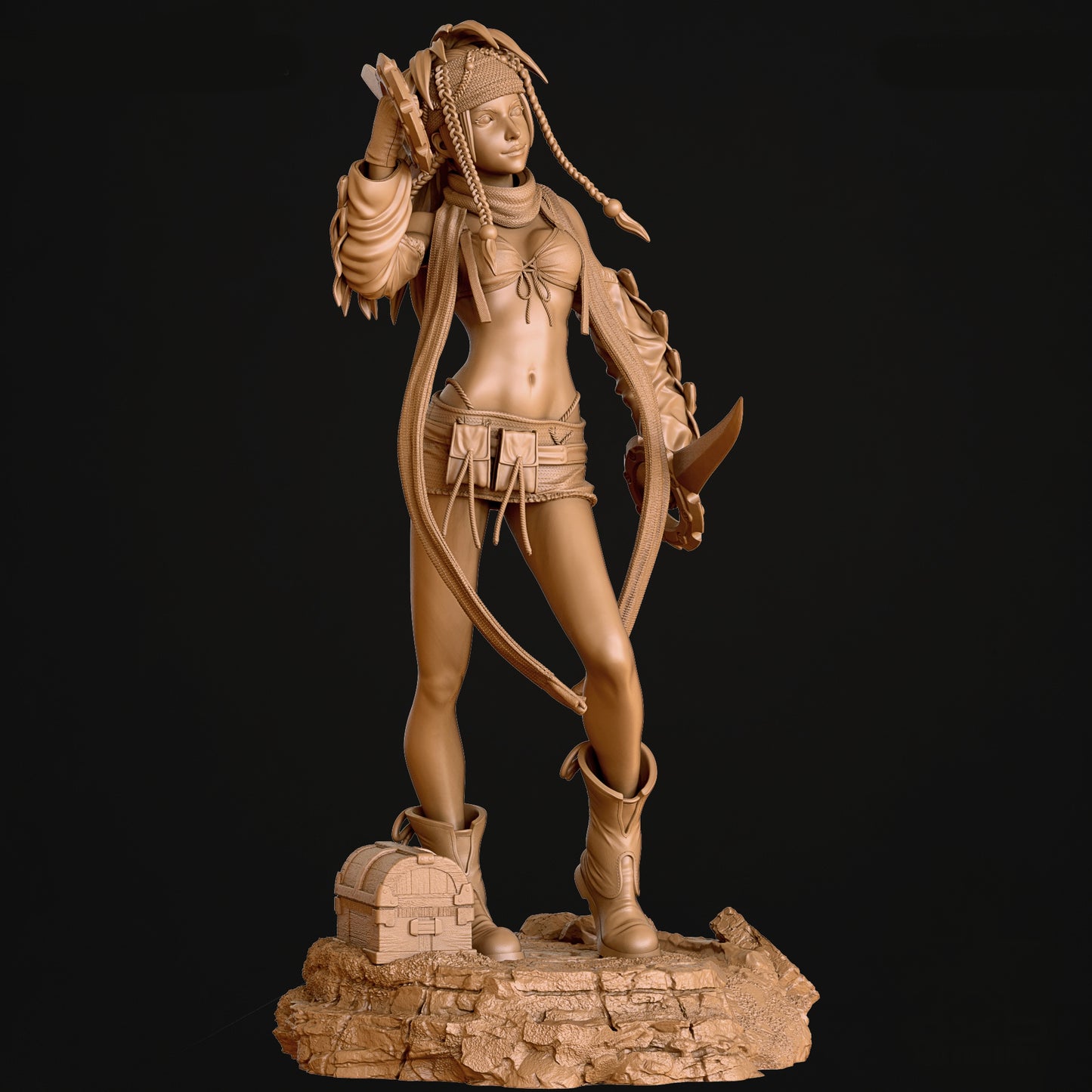 Rikku Sculpture (75mm to 500mm) - Unassembled/Unpainted/3D Print