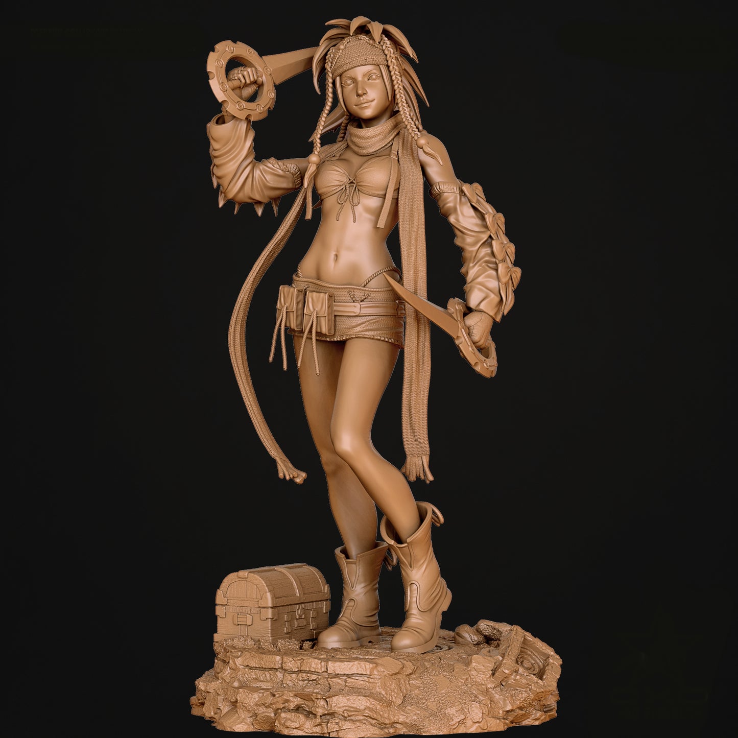 Rikku Sculpture (75mm to 500mm) - Unassembled/Unpainted/3D Print