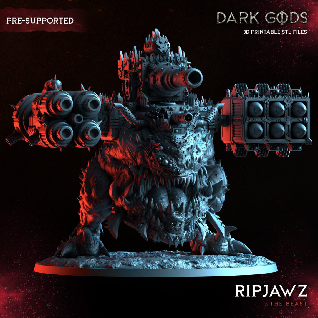 RipJawz  -The Beast - by Dark Gods- Tabletop RPG Miniature - Roleplaying 3D Printed Fantasy Mini