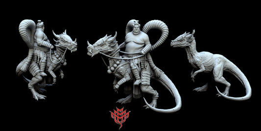 Rollo and Bane Pose 1 - by Mini Monster Mayhem- Tabletop RPG Miniature - Roleplaying 3D Printed Fantasy Mini