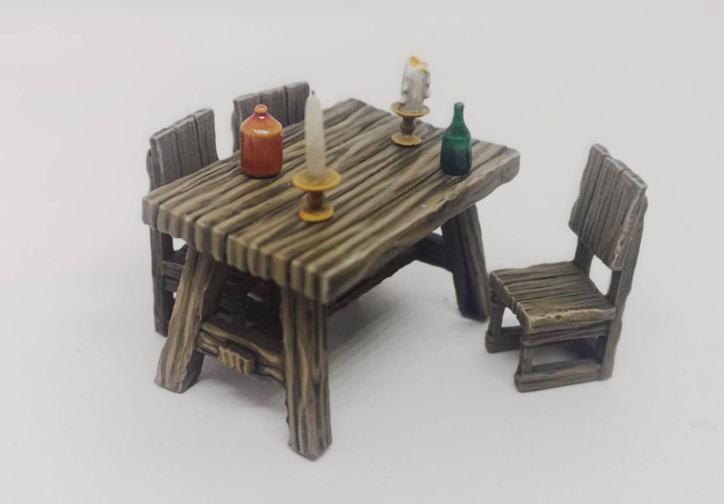 Rough Table Set - Scatter Terrain - Dungeons and Dragons - Compatible with Warhammer 40K- by The Forge of Many Things - Tabletop RPG Miniature - Roleplaying 3D Printed Fantasy Mini