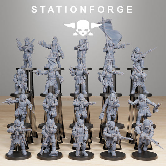 RoyalGuard Infantry 2 - Compatible with Warhammer 40K - by Station Forge - Tabletop RPG Miniature - Roleplaying 3D Printed Fantasy Mini