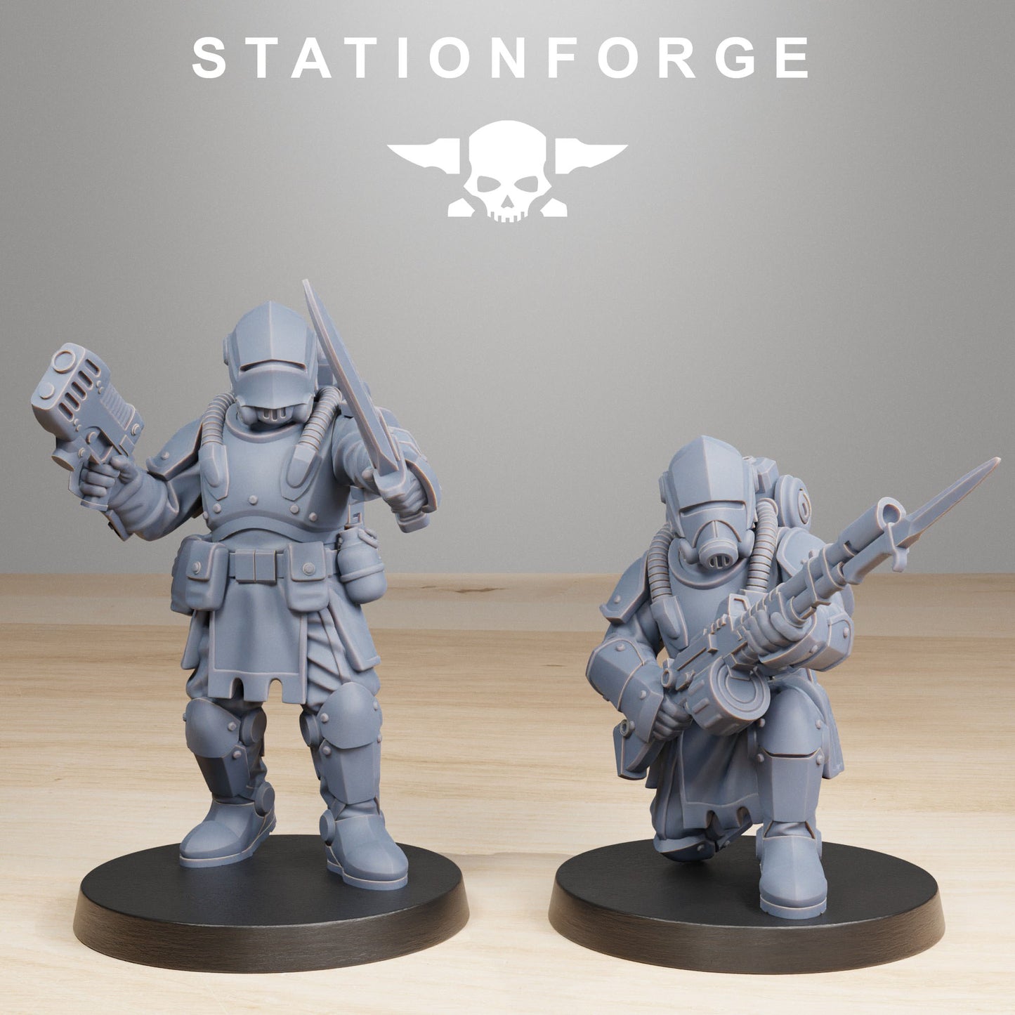 RoyalGuard Infantry 2 - Compatible with Warhammer 40K - by Station Forge - Tabletop RPG Miniature - Roleplaying 3D Printed Fantasy Mini