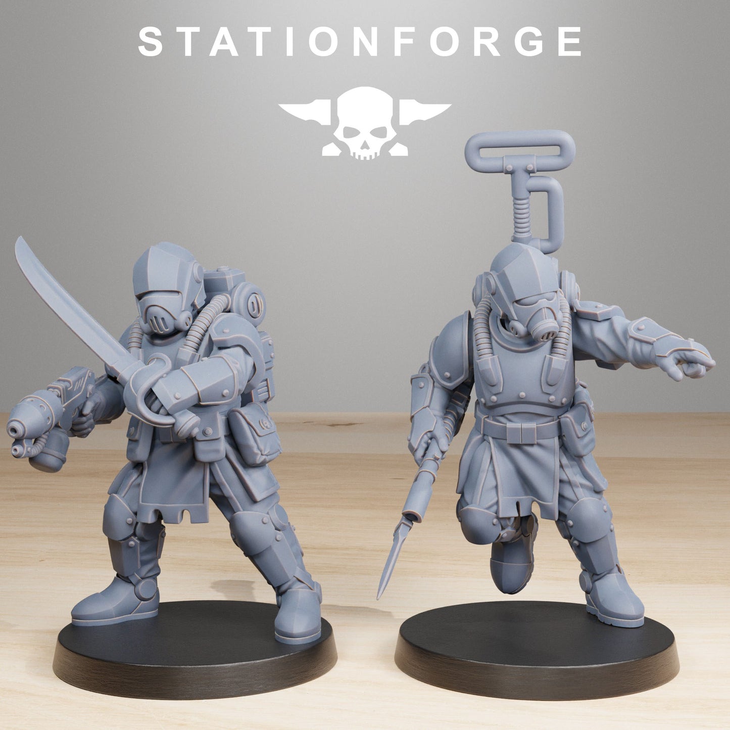 RoyalGuard Infantry 2 - Compatible with Warhammer 40K - by Station Forge - Tabletop RPG Miniature - Roleplaying 3D Printed Fantasy Mini