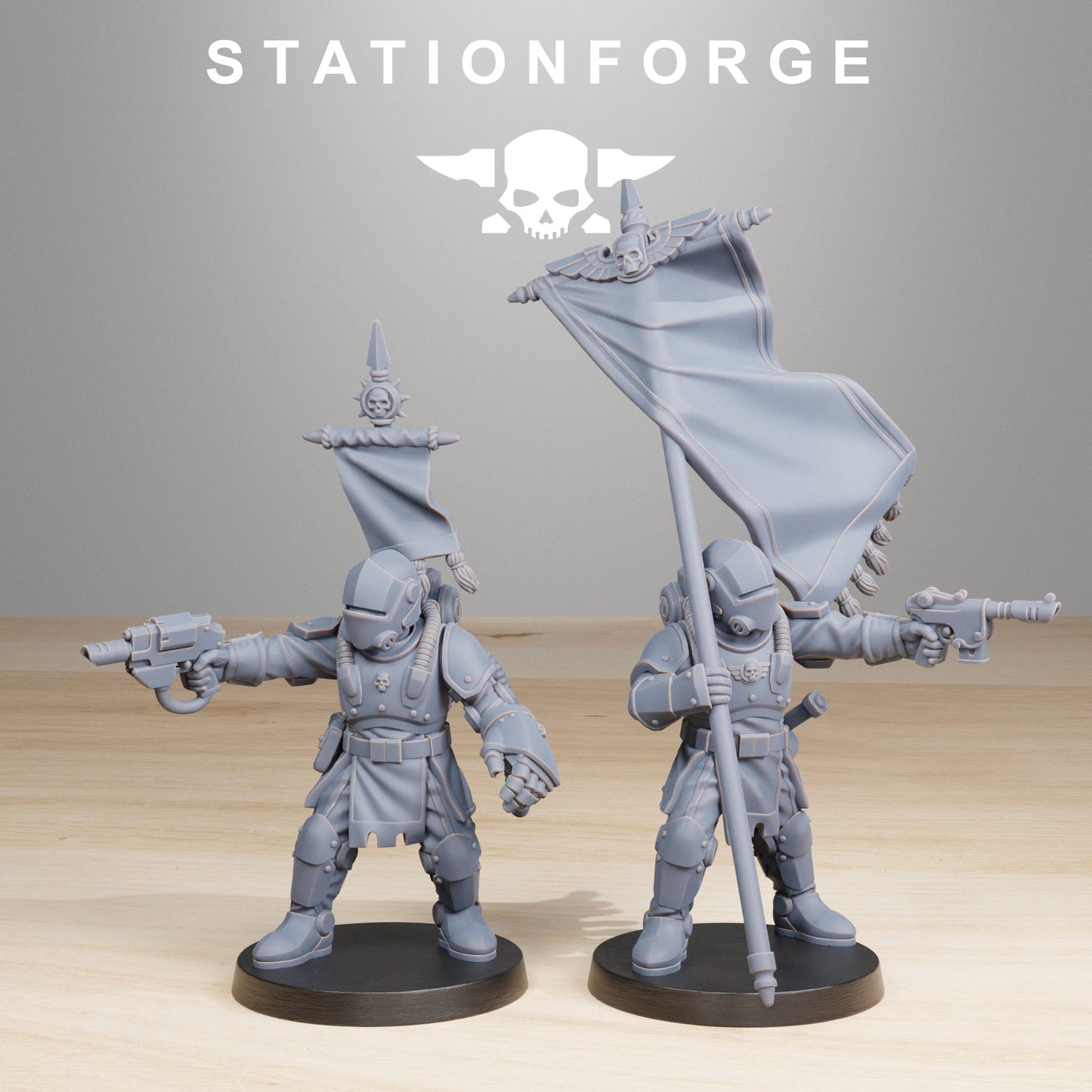 RoyalGuard Infantry 2 - Compatible with Warhammer 40K - by Station Forge - Tabletop RPG Miniature - Roleplaying 3D Printed Fantasy Mini