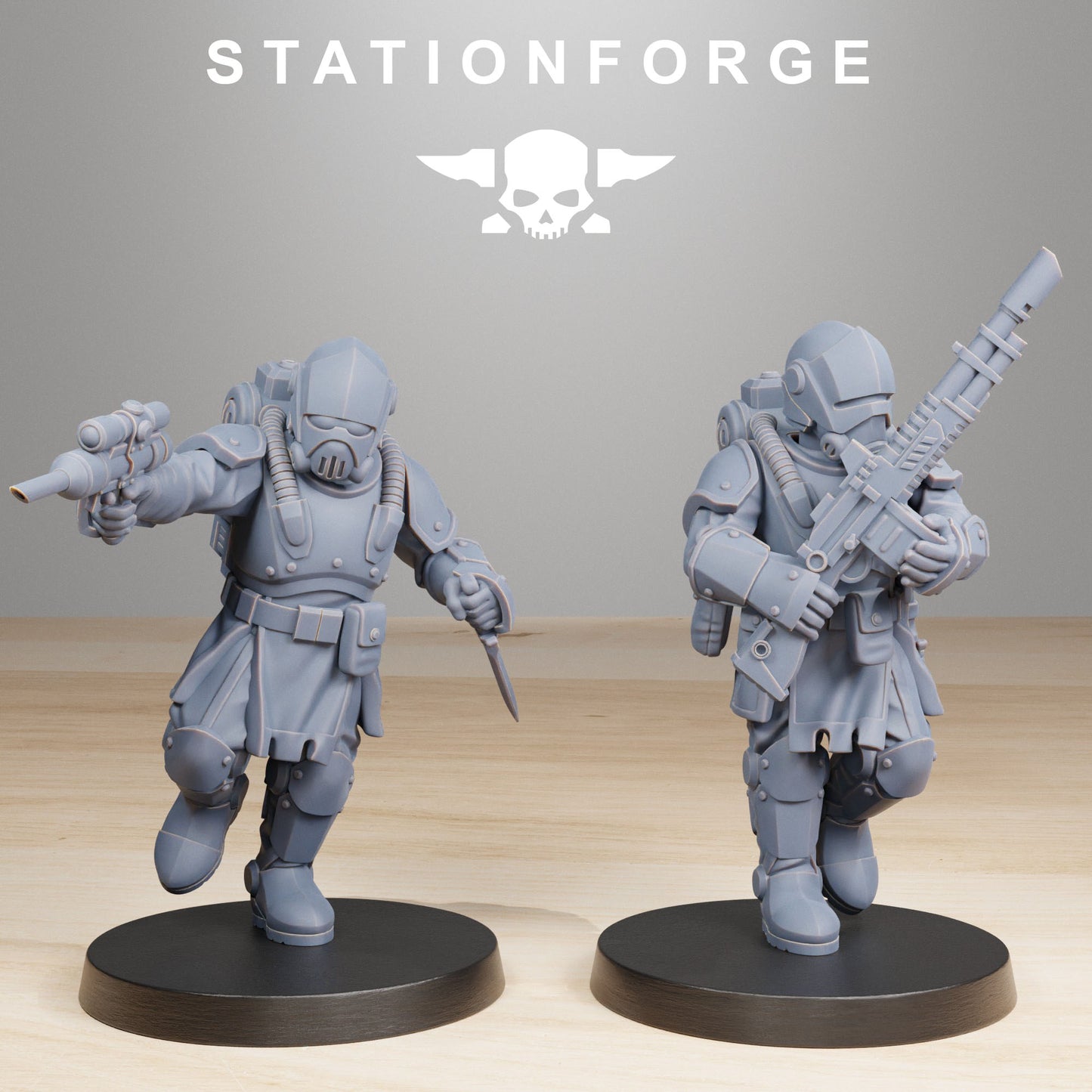 RoyalGuard Infantry 2 - Compatible with Warhammer 40K - by Station Forge - Tabletop RPG Miniature - Roleplaying 3D Printed Fantasy Mini